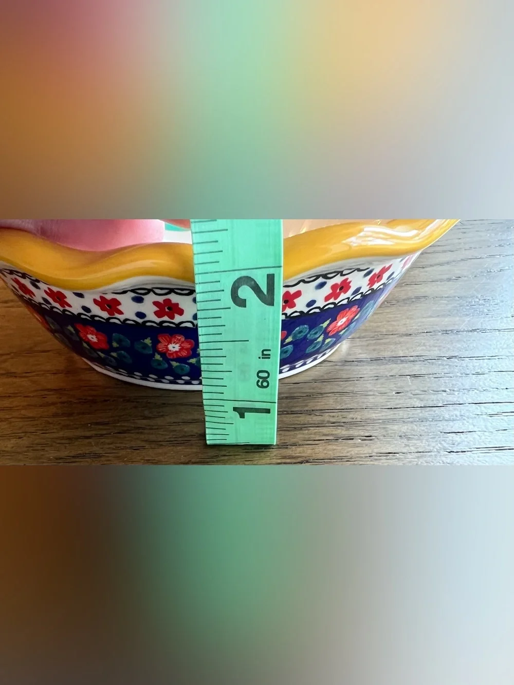 NWT Pioneer Woman Fiona Floral Blue Mini Pie Pan 5.5” Stoneware Dish